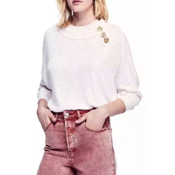FREE PEOPLE Don’t Forget Me Side Button Top    XS A15 - Picture 1 of 4